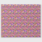 😍 gemengde pickleball roze cadeaupapier (Vlak)