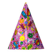 😍 gemengde pickleball roze feesthoedjes (Achterkant)