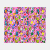 😍 gemengde pickleball roze fleece deken (Voorkant (Horizontaal))