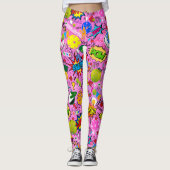 😍 Gemengde pickleball roze Leggings (Voorkant)