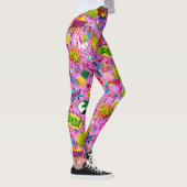 😍 Gemengde pickleball roze Leggings (Rechts)