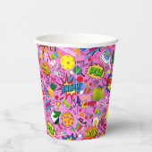 😍 gemengde pickleball roze papieren bekers (Rechts)