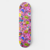 😍 gemengde pickleball roze persoonlijk skateboard (Voorkant)