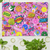 😍 gemengde pickleball roze theedoek (Gevouwen)