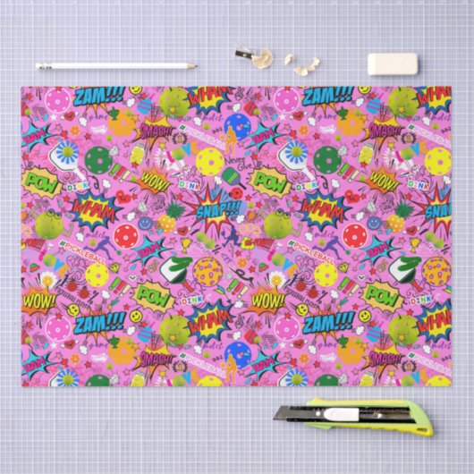 😍 gemengde pickleball roze tissuepapier (Craft)