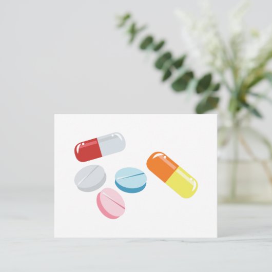 Gemengde pillen briefkaart (Staand voorkant)