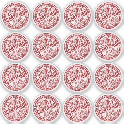 Gemengde plaat - "Certified" Naughty and Nice Sticker (Voorkant)