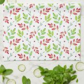 Gemengde rode, groene Waterverf verliest patroon Theedoek (Gevouwen)