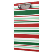 Gemengde rode, groene, witte kerststrepen klembord (Links)