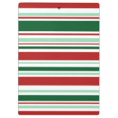 Gemengde rode, groene, witte kerststrepen klembord (Achterkant)
