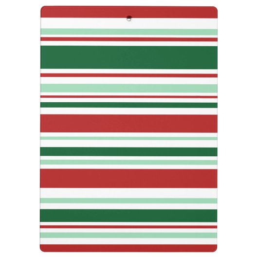 Gemengde rode, groene, witte kerststrepen klembord (Achterkant)