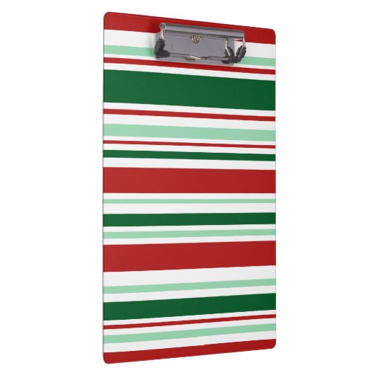 Gemengde rode, groene, witte kerststrepen klembord (Rechts)