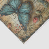 Gemengde roos- en vlindermedia tissuepapier (Detail)