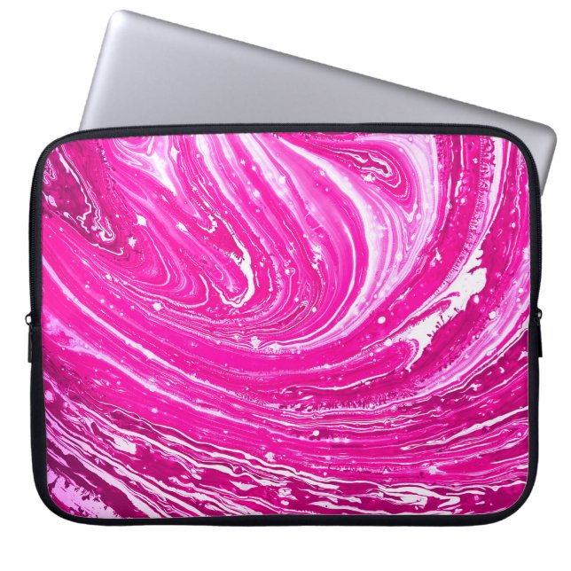 Gemengde roze verfachtergrond. laptop sleeve (Voorkant)