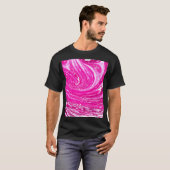 Gemengde roze verfachtergrond. t-shirt (Voorkant volledig)