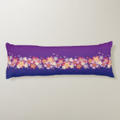 Gemengde Sakura Blossom Kimono Style Blue en Paars Lichaamskussen (Achterkant)