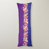 Gemengde Sakura Blossom Kimono Style Blue en Paars Lichaamskussen (Achterkant (Verticaal))