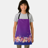 Gemengde Sakura Blossom Kimono Style Blue en Paars Schort (Insitu)