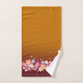 Gemengde Sakura Blossom Kimono Style Burgundy & Go Bad Handdoek (Handdoek)