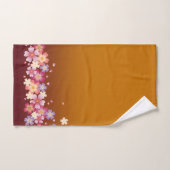 Gemengde Sakura Blossom Kimono Style Burgundy & Go Bad Handdoek (Handdoek)