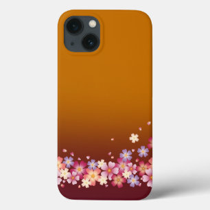 Gemengde Sakura Blossom Kimono Style Burgundy & Go Case-Mate iPhone Case