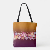 Gemengde Sakura Blossom Kimono Style Burgundy & Go Tote Bag (Achterkant)