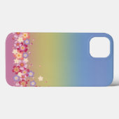 Gemengde Sakura Blossom Kimono Style Rainbow Case-Mate iPhone Case (Achterkant (horizontaal))