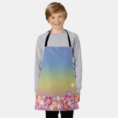 Gemengde Sakura Blossom Kimono Style Rainbow Schort (Gedragen)