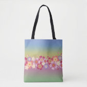 Gemengde Sakura Blossom Kimono Style Rainbow Tote Bag (Voorkant)