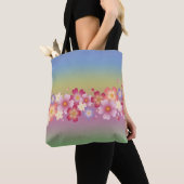 Gemengde Sakura Blossom Kimono Style Rainbow Tote Bag (Dichtbij)