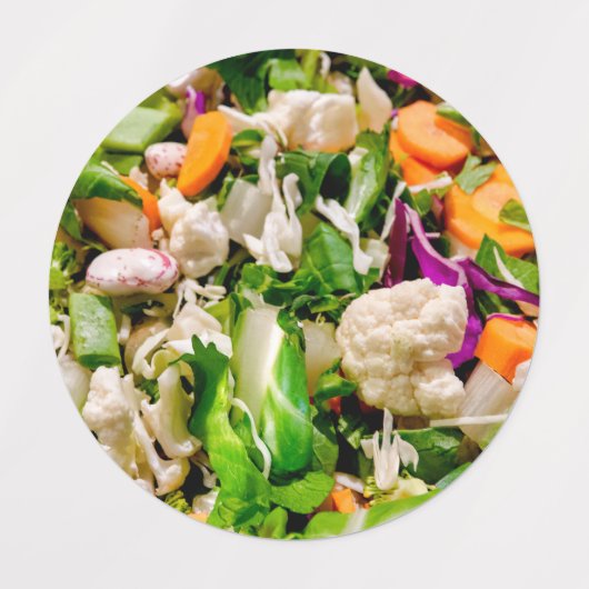 Gemengde salade labels (Design 1)