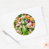 Gemengde salade ronde sticker (Envelop)