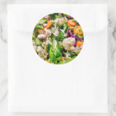 Gemengde salade ronde sticker (Tas)
