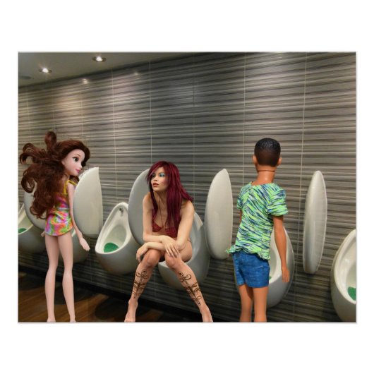 Gemengde sekse toilet. perfect poster (Voorkant)