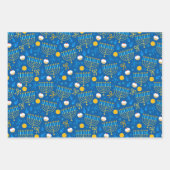 Gemengde set donkerblauwe patronen inpakpapier vel (Voorkant 3)