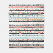 Gemengde shabby chic patronen fleece deken (Voorkant)