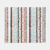 Gemengde shabby chic patronen fleece deken (Voorkant (Horizontaal))