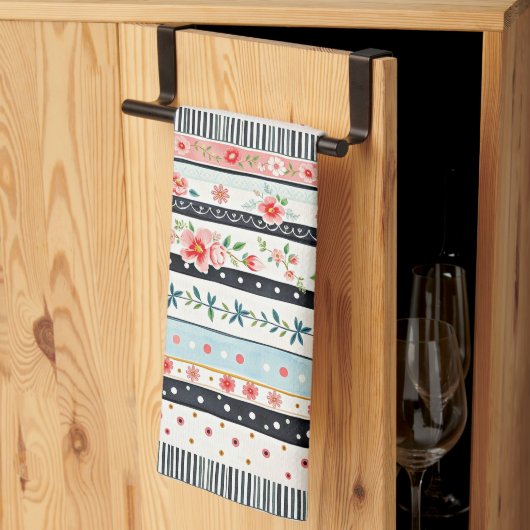 Gemengde shabby chic patronen theedoek (Derde Gevouwen)