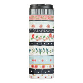 Gemengde shabby chic patronen thermosbeker (Achterkant)
