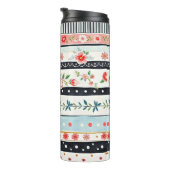 Gemengde shabby chic patronen thermosbeker (Geroteerd rechts)