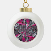 Gemengde Signalen Snowflake Pewter kerstversiering Keramische Bal Ornament (Voorkant)