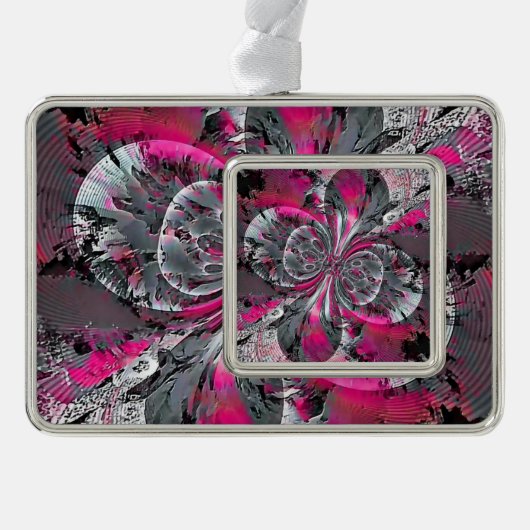 Gemengde signalen verzilverd omlijst ornament (Voorkant)