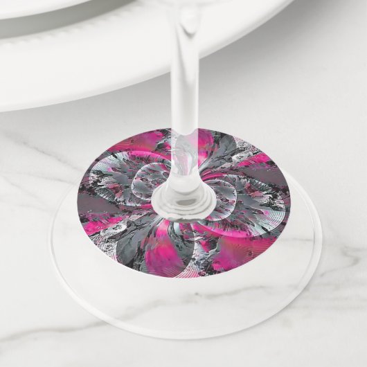 Gemengde signalen wijnglaslabel (Dichtbij)