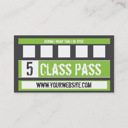 Gemengde sportkaart Visitekaartje 5-klasse Klantenkaartje (Achterkant)