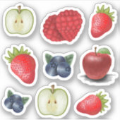 gemengde Stickers van vinylfruit (Voorkant)