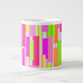 Gemengde streep grote koffiekop (Voorkant)