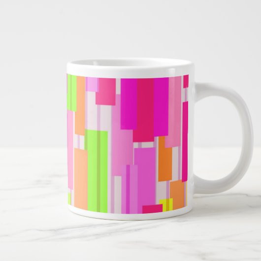 Gemengde streep grote koffiekop (Rechts)