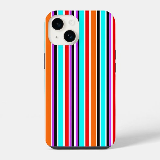 Gemengde Strepen iPhone Hoesje (Achterkant)