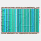 Gemengde strepen, Ocean Blue en Turquoise Deken (Voorkant)