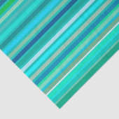 Gemengde strepen, Ocean Blue en Turquoise Tissuepapier (Detail)